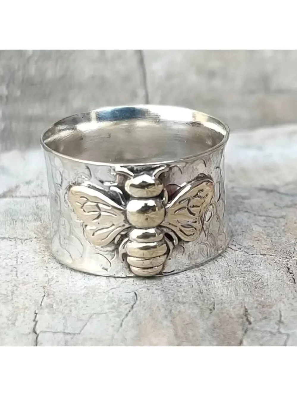 Boho Bumble Bee Band Ring #1135